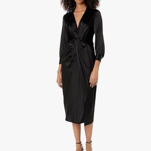 Theory Women's Twist Front Satin Dress